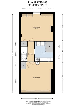 Floorplan - Plantsoen 83, 2311 KK Leiden